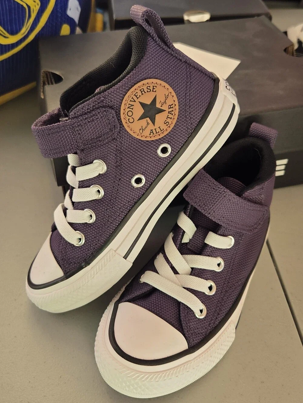 Converse Purple Canvas High-Top Toddler Sneakers Size 10.5